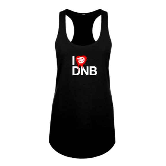 DRUMZ I ❤ DNB racerback tank